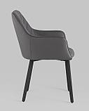 Стул Stool Group Прайм экокожа серый полипропилен, стальные черные ножки, фото 5