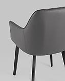 Стул Stool Group Прайм экокожа серый полипропилен, стальные черные ножки, фото 9