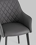 Стул Stool Group Прайм экокожа серый полипропилен, стальные черные ножки, фото 10