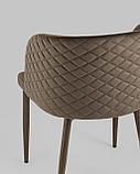 Стул Stool Group Оскар велюр коричневый ножки металл под дерево, фото 9
