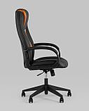 Геймерское кресло TopChairs TopChairs ST-CYBER 8 черный/оранжевый эко.кожа крестовина пластик, фото 3