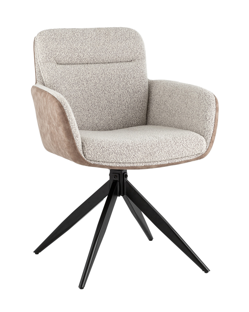 Стул Stool Group Waldo светло-серый c бежевой экокожей