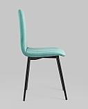 Стул Stool Group Easy велюр мятный ножки металл черные, фото 5