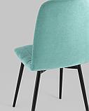 Стул Stool Group Easy велюр мятный ножки металл черные, фото 9