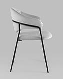 Стул Stool Group Алексис велюр серый ножки металл черные, фото 7