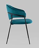 Стул Stool Group Алексис велюр сине-зелёный ножки металл черные, фото 7