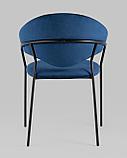 Стул Stool Group Алексис велюр синий ножки металл черные, фото 7