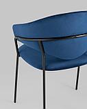 Стул Stool Group Алексис велюр синий ножки металл черные, фото 9