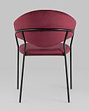 Стул Stool Group Алексис велюр винный ножки металл черные, фото 7