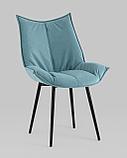 Стул Stool Group обеденный для кухни Осло велюр пыльно-голубой, фото 2