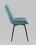 Стул Stool Group обеденный для кухни Осло велюр пыльно-голубой, фото 5
