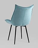 Стул Stool Group обеденный для кухни Осло велюр пыльно-голубой, фото 8