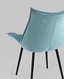 Стул Stool Group обеденный для кухни Осло велюр пыльно-голубой, фото 9