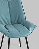 Стул Stool Group обеденный для кухни Осло велюр пыльно-голубой, фото 10