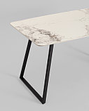 Обеденный стол Stool Group Vermont 140*80 см керамика светлая ножки черные, фото 4