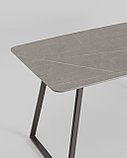 Обеденный стол Stool Group Vermont 140*80 см  керамика темная ножки серые, фото 4