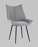 Стул Stool Group обеденный для кухни Осло велюр серый, фото 2