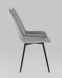 Стул Stool Group обеденный для кухни Осло велюр серый, фото 7