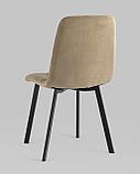 Стул Stool Group Oliver Square велюр капучино ножки квадратные из металла, фото 6