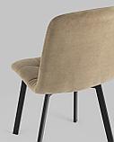 Стул Stool Group Oliver Square велюр капучино ножки квадратные из металла, фото 7
