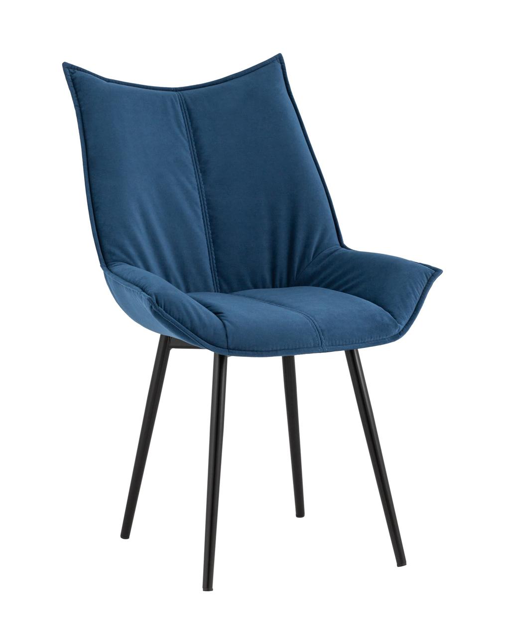 Стул Stool Group обеденный для кухни Осло велюр синий