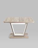 Стол Stool Group обеденный Vector раскладной 120-160*80 дуб анкона/белый, фото 3