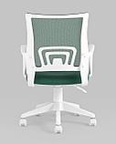 Кресло компьютерное TopChairs офисное TopChairs ST-BASIC-W зеленый TW-04 TW-12 крестовина пластик белый, фото 6