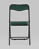 Стул Stool Group складной Джонни экокожа зелёный каркас черный матовый, фото 4