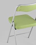 Стул Stool Group складной Джонни экокожа салатовый каркас металлик, фото 7