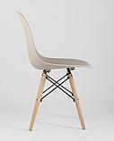 Стул Stool Group Eames Style DSW бежевый пластик, стальной каркас, натуральный массив бука, фото 7