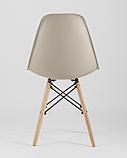 Стул Stool Group Eames Style DSW бежевый пластик, стальной каркас, натуральный массив бука, фото 8