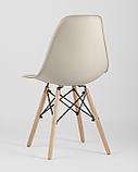 Стул Stool Group Eames Style DSW бежевый пластик, стальной каркас, натуральный массив бука, фото 9