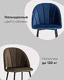 Стул Stool Group для кухни Логан NEW велюр изумрудный металлические ножки, фото 4