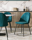 Стул Stool Group для кухни Логан NEW велюр изумрудный металлические ножки, фото 6