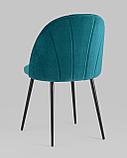 Стул Stool Group для кухни Логан NEW велюр изумрудный металлические ножки, фото 10