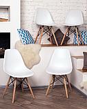 Стул Stool Group Eames Style DSW белый пластик, стальной каркас, натуральный массив бука, фото 5