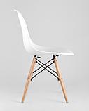 Стул Stool Group Eames Style DSW белый пластик, стальной каркас, натуральный массив бука, фото 8