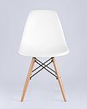 Стул Stool Group Eames Style DSW белый пластик, стальной каркас, натуральный массив бука, фото 7