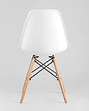Стул Stool Group Eames Style DSW белый пластик, стальной каркас, натуральный массив бука, фото 9