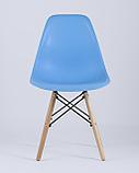 Стул Stool Group Eames Style DSW голубой пластик, стальной каркас, натуральный массив бука, фото 6
