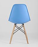 Стул Stool Group Eames Style DSW голубой пластик, стальной каркас, натуральный массив бука, фото 7