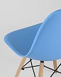 Стул Stool Group Eames Style DSW голубой пластик, стальной каркас, натуральный массив бука, фото 9