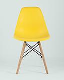 Стул Stool Group Eames Style DSW желтый пластик, стальной каркас, натуральный массив бука, фото 6
