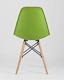 Стул Stool Group Eames Style DSW зеленый пластик, стальной каркас, натуральный массив бука, фото 7