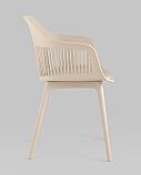 Стул Stool Group Crocus с подушкой из экокожи пластиковый каркас бежевый, фото 3