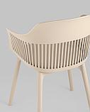 Стул Stool Group Crocus с подушкой из экокожи пластиковый каркас бежевый, фото 9