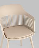 Стул Stool Group Crocus с подушкой из экокожи пластиковый каркас бежевый, фото 10