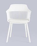 Стул Stool Group Crocus с подушкой из экокожи пластиковый каркас белый, фото 6