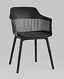 Стул Stool Group Crocus с подушкой из экокожи пластиковый каркас черный, фото 2