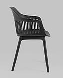 Стул Stool Group Crocus с подушкой из экокожи пластиковый каркас черный, фото 3